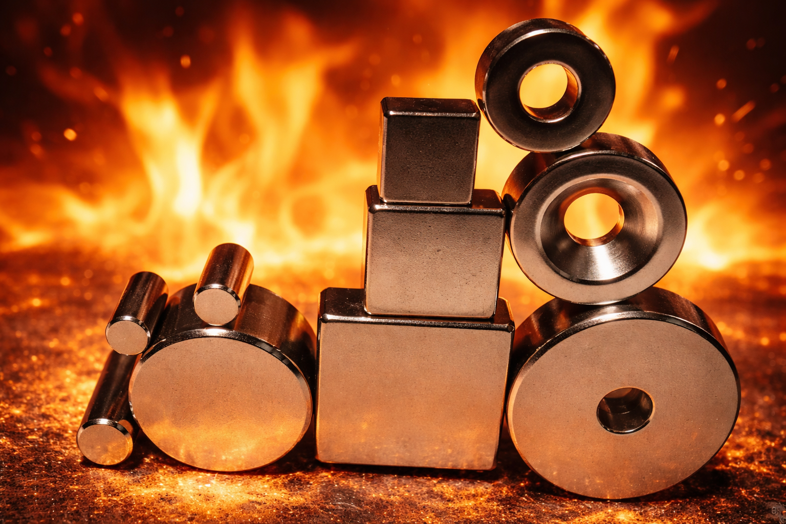 Magnesy neodymowe wysoko temperaturowe